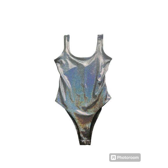 Forever 21 Black Iridescent Body Suit Size Small - Picture 1 of 5
